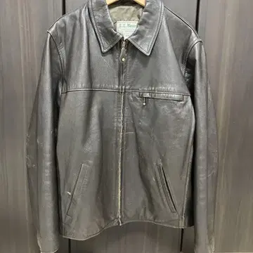 80s L.L.Bean 고트스킨 가죽 싱글 라이더 자켓 USA 제조