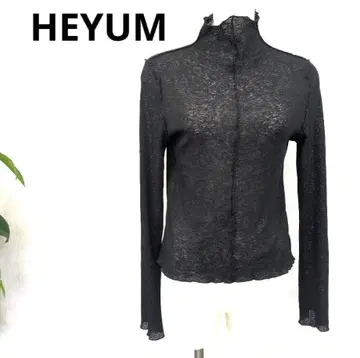 헤윰 어반 리서치 스트레치 시어 탑 모크넥 블랙