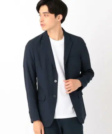 COMME CA ISM 네이비 테일러드 자켓 M