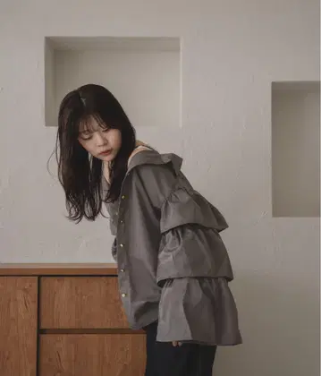 mideal 티어드 슬리브 블라우스
