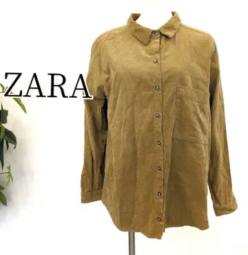 ZARA 오버 사이즈 코듀로이 셔츠 카멜 겉옷