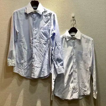 Paul Smith 폴스미스 셔츠 2장 세트 꽃무늬 무지 블루 M