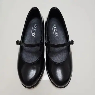 HARUTA 블랙 스트랩 신발
