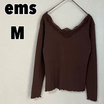 ems 이임스 (M) 레이스 리브 티셔츠