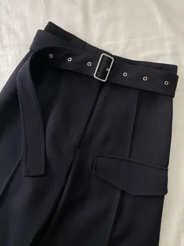 [ 새상품급 ] JIL SANDER 벨트 와이드 레그 울 팬츠 슬랙스