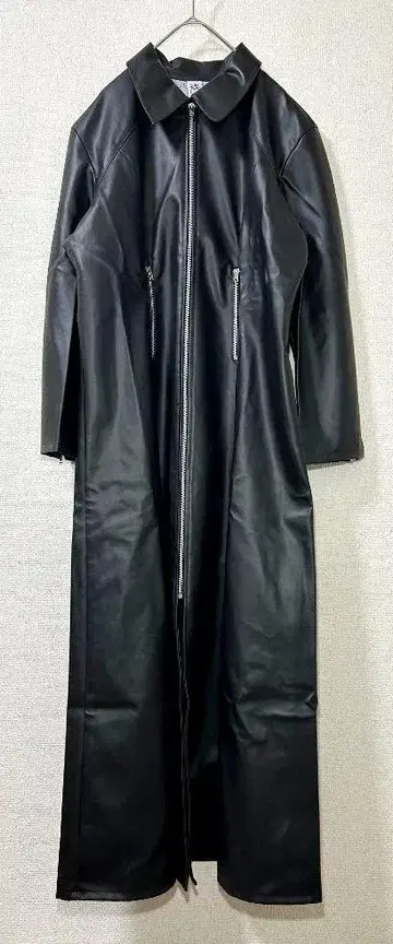롱 가죽 코트 라이더스 블랙 자켓