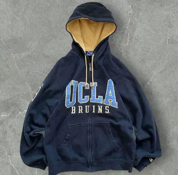 Champion 지퍼 후드티 archive City 페이드 쇼트 기장