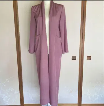 기모노 리메이크 순수 실크 에도 코몬 오픈 프론트 롱 코트/가디건