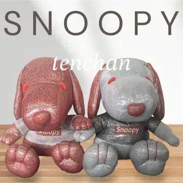 스누피 봉제 인형 빨간색과 은색 25cm