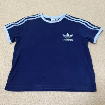 adidas 트레포일 로고 T셔츠 M 네이비
