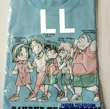 LL 24시간 TV LL 차리T셔츠 명탐정 코난 스카이블루 b