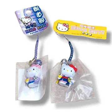HELLO KITTY 체육회계 검도부 키티 스트랩 미사용 새상품 2개