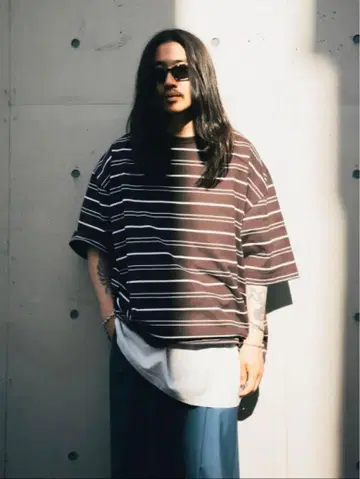COOTIE Supima Border Oversized S/S Tee