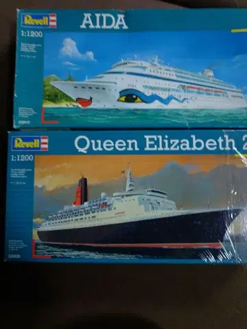 객선 AIDA & Queen Elizabeth 2 미사용 2개 세트