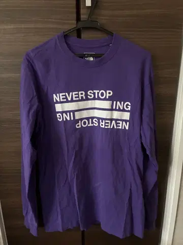 THE NORTH FACE 보라색 롱 슬리브 T셔츠