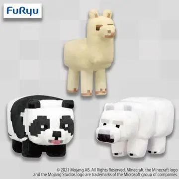 Minecraft 봉제 인형 세트 팬더 북극곰 라마