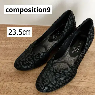 레어*composition9 웨지솔 펌프스 레오파드 23.5cm
