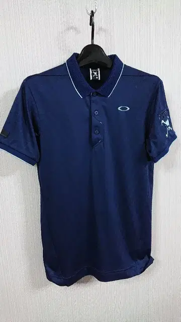 OAKLEY 오클리 골프 스컬 컬렉션 네이비 피케 셔츠 M