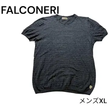 FALCONERI 린넨코튼 니트탑 반팔 썸머 니트 이탈리아제