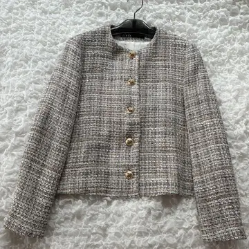 ZARA 노카라 자켓 S 골드 버튼