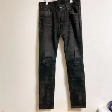 블랙 바렛 블랙 호일 코팅 스트레치 스키니 데님 팬츠