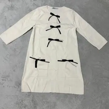 ZARA 리본 포함 원피스 아이보리 L