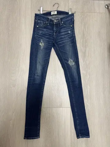 GYDA 데미지 가공 스키니 데님 XS 다크 블루