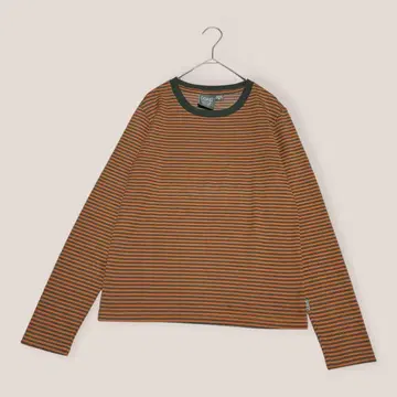 AIGLE 에이글 보더 무늬 크루넥 롱 T 오렌지 그레이 M