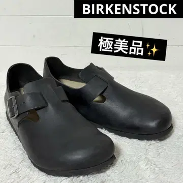 컨디션 최상 버켄스탁 런던 컴포트 슈즈 오일 가죽 블랙