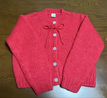 dot & stripes child woman 니트 가디건 빨간색