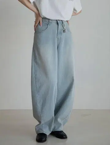 녹차 노크차 데님 팬츠 코쿤 청바지