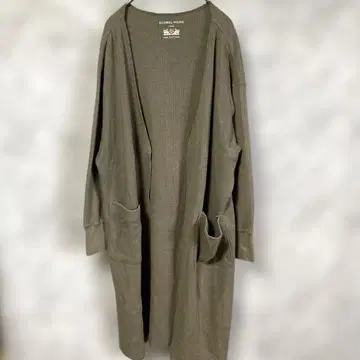 10484 글로벌 워크 롱 가디건 겉옷 카키 L 루즈핏 구제 의류