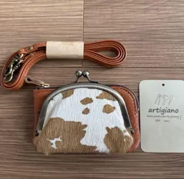artigiano 소가죽 가마구치 지갑 미사용품