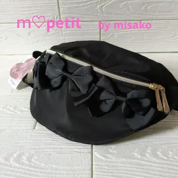 미사용 새상품 아오키 미사코 m petit 바디백 블랙 리본