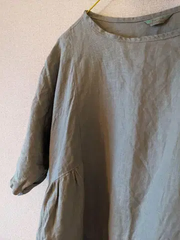 린넨 페일 그린 튜닉 LL