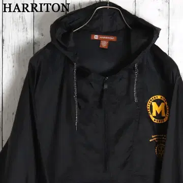 HARRITON US스쿨 로고 패커블 나일론 아노락