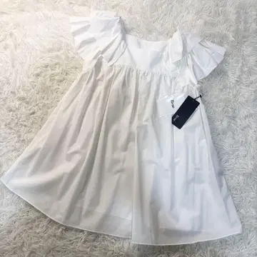 24SS 택 포함 르네 개더 프릴 블라우스 36사이즈 화이트