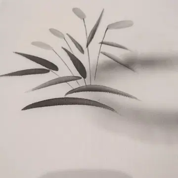 나고야 오비 수묵풍 무늬 화이트