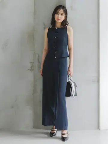 Sustainable 하이웨스트 와이드 팬츠