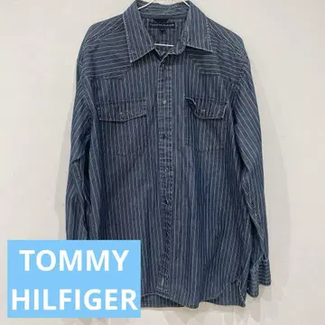TOMMY HILFIGER 스트라이프 데님 긴팔 셔츠
