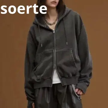 soerte 헤비 웨이트 더블 지퍼 후디 그레이 남성용 2 M 상당