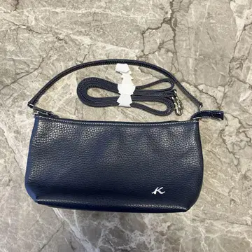 키타무라 네이비 가죽 미니백