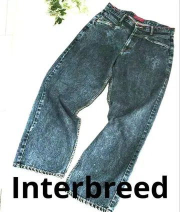 Interbreed 남성용 와이드 스트레이트 데님 청바지 루즈 XL