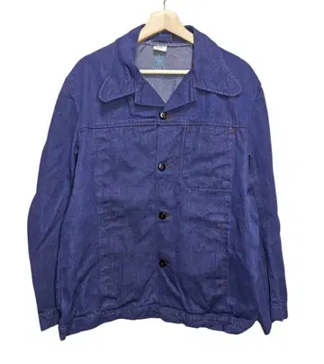 70s 영국 교도소 PD 죄수복 데님 자켓