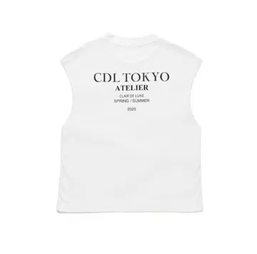 CDL TOKYO 탱크탑 화이트 2025 컷오프 슬리브리스