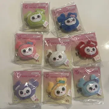 TWICE LOVELY 봉제 인형 헤어핀 8개 세트