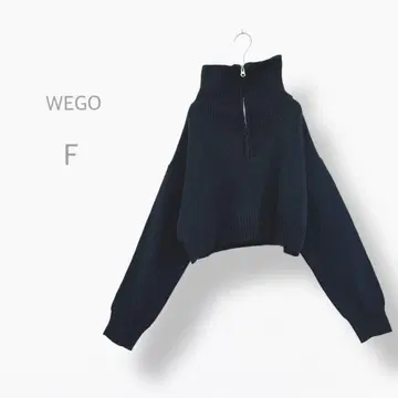 [WEGO] 하프 지퍼 크롭 니트 Y2K 패스 슬리브 남성용