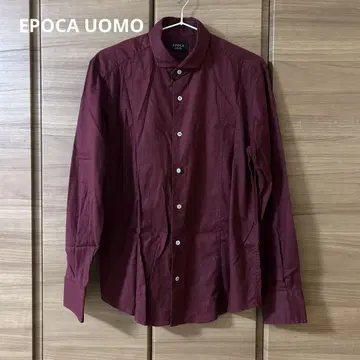 EPoca Uomo 버건디 긴팔 셔츠