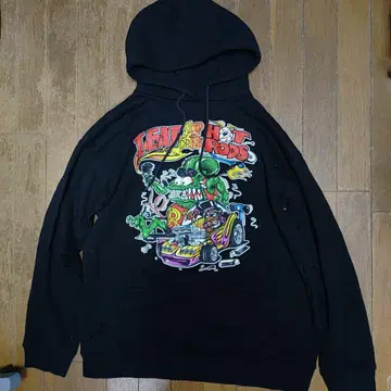 A/W GTS 랫핑 RATFINK 풀오버 후드티 블랙 L 중고 후디