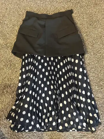 TARO HORIUCHI 도트 무늬 플레어 스커트